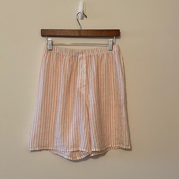 Flax Pants - New Flax Striped Pink and White Shorts
